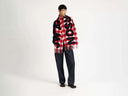 JW ANDERSON CHECKERED LOGO SCARF RED/WHITE