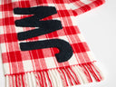 JW ANDERSON CHECKERED LOGO SCARF RED/WHITE