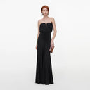 SELF-PORTRAIT BANDEAU MAXI DRESS BLACK