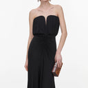 SELF-PORTRAIT BANDEAU MAXI DRESS BLACK
