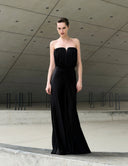 SELF-PORTRAIT BANDEAU MAXI DRESS BLACK