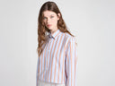 JW ANDERSON CROPPED STRIPED SHIRT BLUE/ORANGE