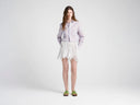 JW ANDERSON CROPPED STRIPED SHIRT BLUE/ORANGE