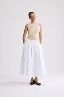 PATOU MIDI SKIRT WHITE