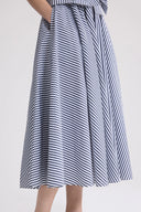 PATOU ELASTICATED MIDI SKIRT STRIPED