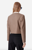 VANESSA BRUNO DEANA CROPPED JACKET CHECKERED