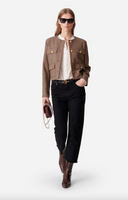 VANESSA BRUNO DEANA CROPPED JACKET CHECKERED