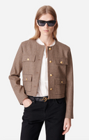 VANESSA BRUNO DEANA CROPPED JACKET CHECKERED