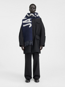 JACQUEMUS LOGO SCARF NAVY