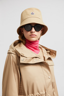 MONCLER BUCKET HAT LOGO BEIGE