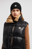MONCLER LOGO BEANIE BLACK