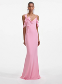 SELF-PORTRAIT GEORGETTE FLOWER DRESS PINK