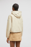 MONCLER SAUVAN SHORT HOODED PARKA BEIGE