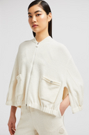 MONCLER BOUCLE CARDIGAN WHITE