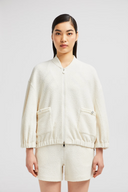 MONCLER BOUCLE CARDIGAN WHITE