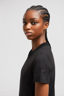 MONCLER T-SHIRT CROCHET ACCENT BLACK