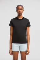 MONCLER T-SHIRT CROCHET ACCENT BLACK