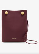 LOEWE PEBBLE POUCH BURGUNDY
