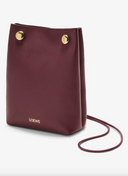 LOEWE PEBBLE POUCH BURGUNDY