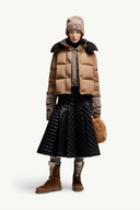 MONCLER CASTELNOU SHORT DOWN JACKET BEIGE