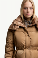 MONCLER AGNEUX SHORT DOWN JACKET CAMEL