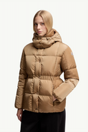 MONCLER AGNEUX SHORT DOWN JACKET CAMEL