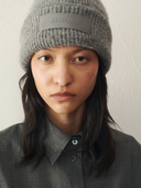 JACQUEMUS GROS GRAIN LOGO BEANIE GREY