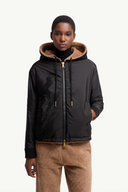 MONCLER REVERSIBLE CARDIGAN CAMEL/BLACK