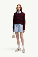 MONCLER STRIPED PULL RED/BLUE