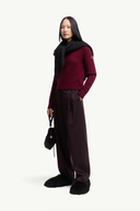MONCLER PULL BURGUNDY