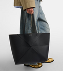 LOEWE HORIZONTAL PUZZLE FOLD TOTE BAG BLACK