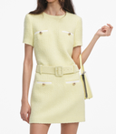 SELF-PORTRAIT DRESS BELTED BOUCLE MINI