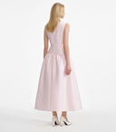 SELF-PORTRAIT PINK TAFETA DRESS MIDI