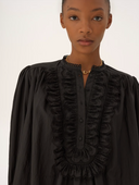 CHLOÉ RUCHED BLOUSE BLACK