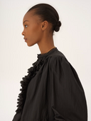 CHLOÉ RUCHED BLOUSE BLACK