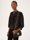 CHLOÉ RUCHED BLOUSE BLACK
