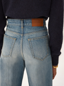 CHLOÉ CROPPED HIGH RISE DENIM DREAM BLUE