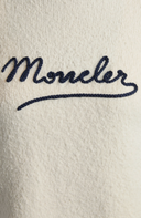 MONCLER EMBROIDERED LOGO PULL ECRU