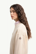 MONCLER EMBROIDERED LOGO SWEATSHIRT ECRU