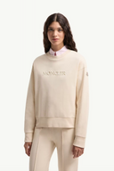 MONCLER EMBROIDERED LOGO SWEATSHIRT ECRU