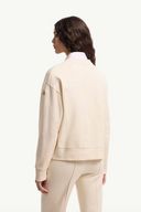 MONCLER EMBROIDERED LOGO SWEATSHIRT ECRU
