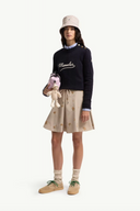 MONCLER EMBROIDERED LOGO PULL DARK BLUE