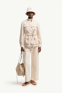 MONCLER TROUSER STRAIGHT ECRU