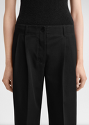 TOTEME RELAXED TWILL TROUSER BLACK