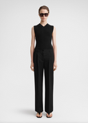 TOTEME RELAXED TWILL TROUSER BLACK