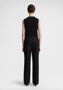 TOTEME RELAXED TWILL TROUSER BLACK