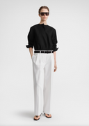 TOTEME RELAXED TWILL TROUSER WHITE