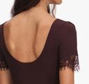 SELF-PORTRAIT RIBBED MIDI KNIT DRESS BROWN