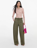 SELF-PORTRAIT CARGO BARREL LEG TROUSER KHAKI