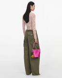 SELF-PORTRAIT CARGO BARREL LEG TROUSER KHAKI